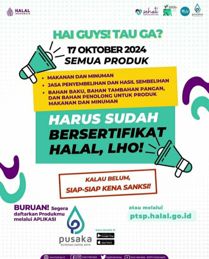 Layanan Pembuatan NIB dan SERTIFIKAT HALAL GRATIS