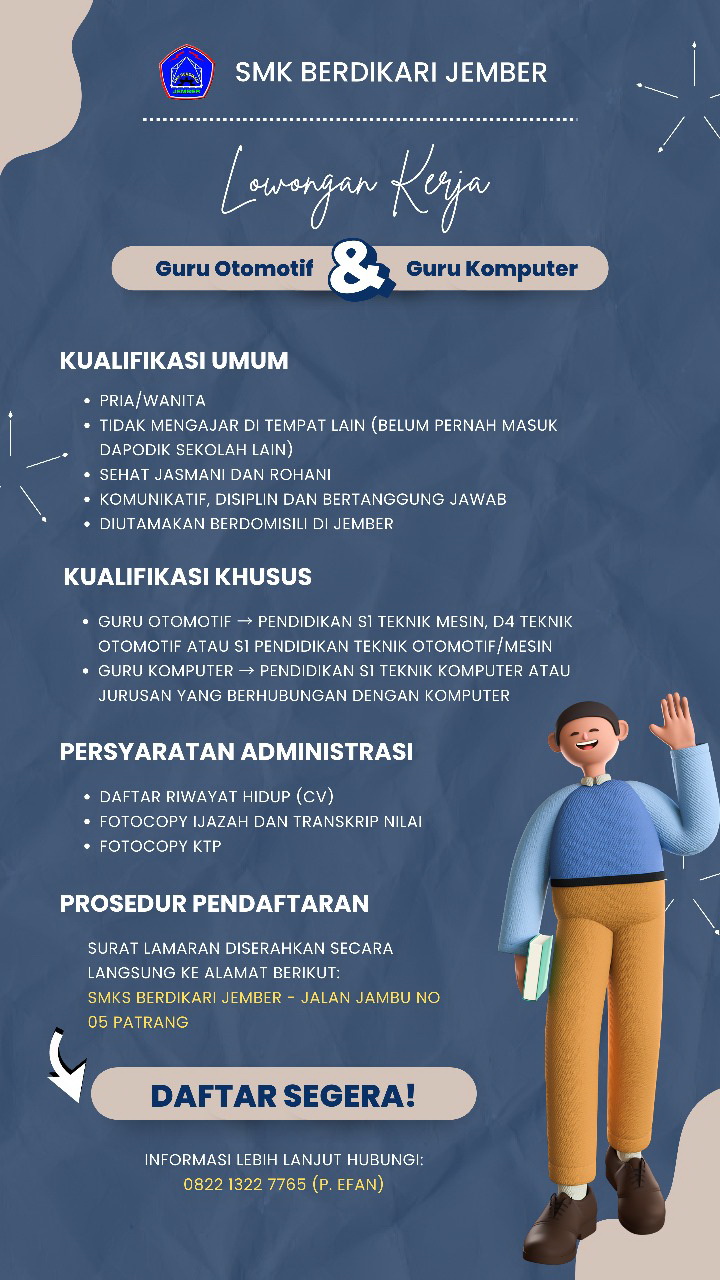 Lowongan Kerja GURU di SMK Berdikari