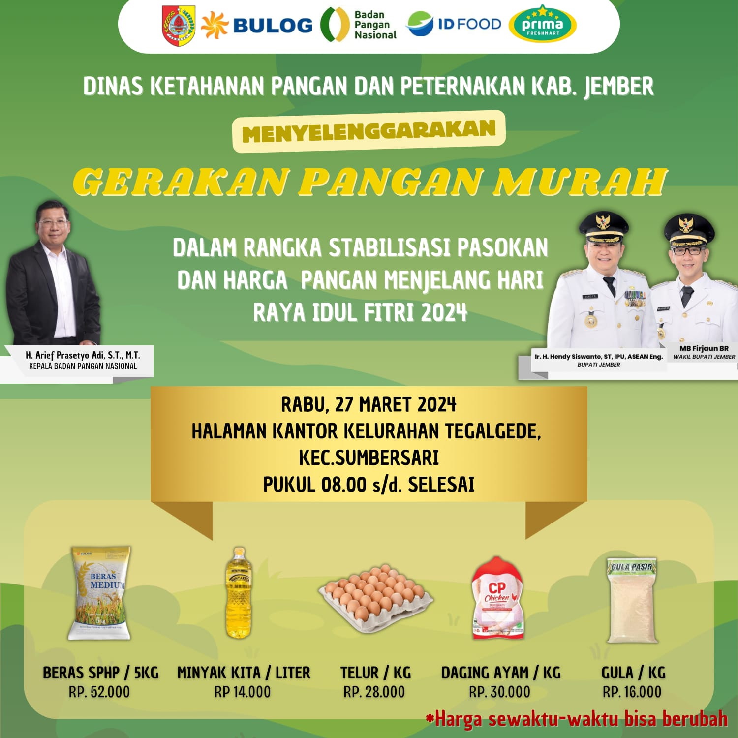 Bazzar Sembako Murah diKelurahan Tegalgede