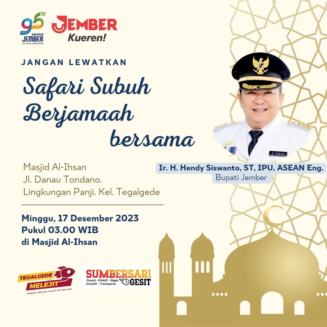 Sholat Subuh Berjamaah bersama Bupati Jember