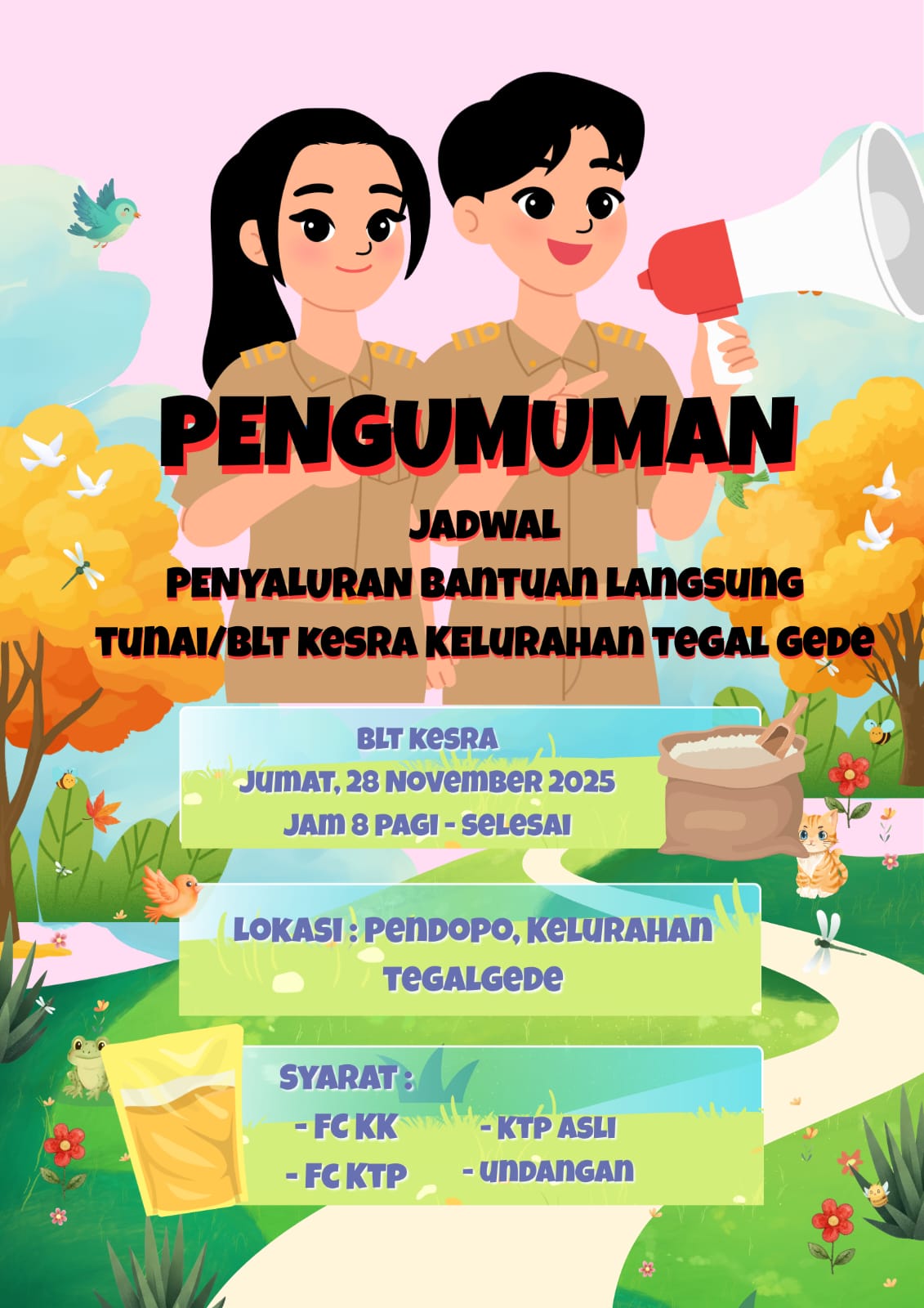 JADWAL PENYALURAN BANTUAN LANGSUNG TUNAI /BLT KESRA